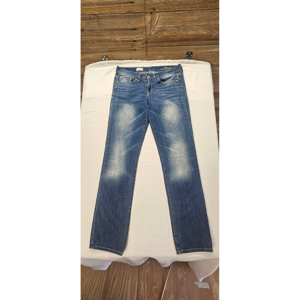 Gap 1969 Real Straight Jeans Womens 28/6 Medium Wash Denim Blue Pants